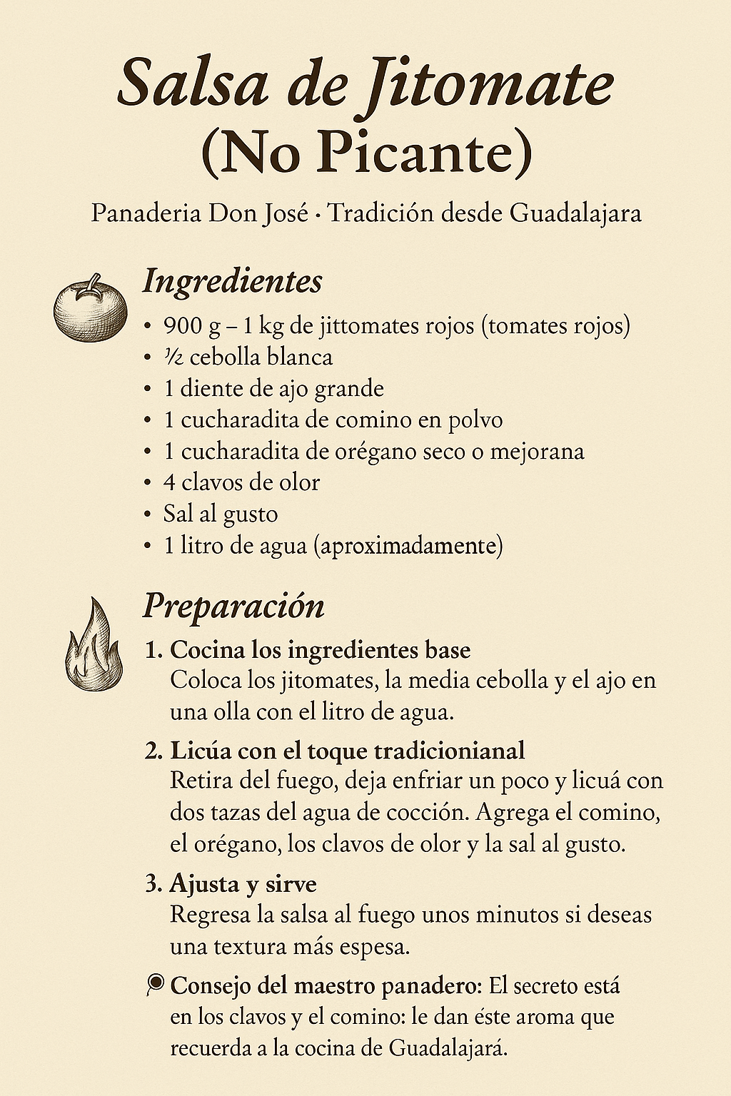 Salsa de Chile de Árbol — Receta artesanal Panadería Don José