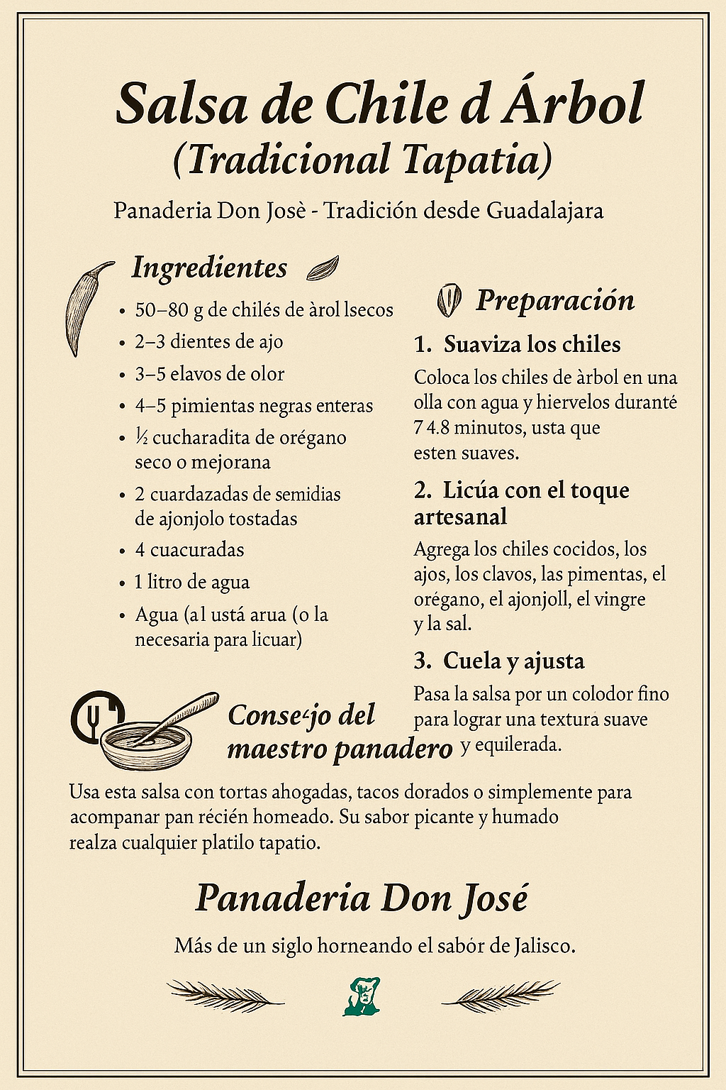 Salsa de Jitomate (No Picante) — Receta artesanal Panadería Don José